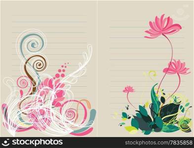 Beautiful floral abstract background in soft red, yellow and green Great for textures and backgrounds for your projects!