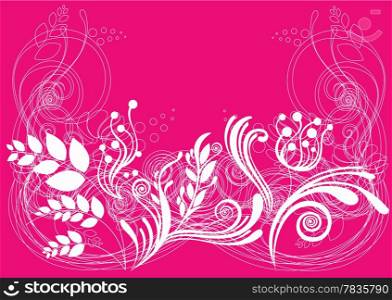 Beautiful floral abstract background in soft white and vibrant pink Great for textures and backgrounds for your projects!