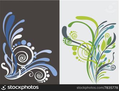 Beautiful floral abstract background in soft white, blue and green Great for textures and backgrounds for your projects!