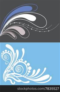 Beautiful floral abstract background in soft white, blue and grey Great for textures and backgrounds for your projects!
