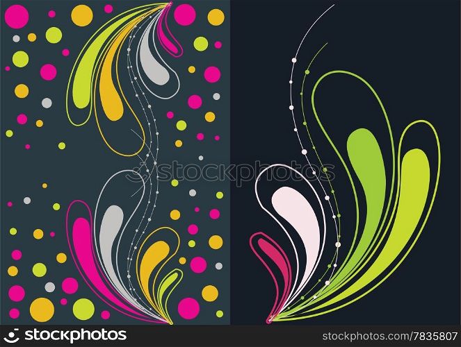 Beautiful floral abstract background in vibrant pink, yellow and green Great for textures and backgrounds for your projects!