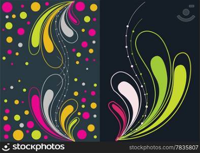 Beautiful floral abstract background in vibrant pink, yellow and green Great for textures and backgrounds for your projects!