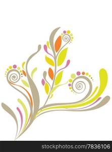 Beautiful floral background in soft yellow, green and orange Great for textures and backgrounds for your projects!