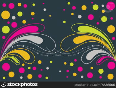 Beautiful floral background in vibrant grey, yellow and pink Great for textures and backgrounds for your projects!