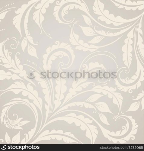 Beautiful floral background with plants and leaves