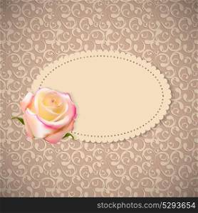 Beautiful Floral Cards with Realistic Rose Flowers Vector Illustration EPS10. Beautiful Floral Cards with Realistic Rose Flowers Vector Illus