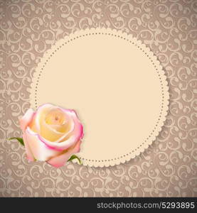 Beautiful Floral Cards with Realistic Rose Flowers Vector Illustration EPS10. Beautiful Floral Cards with Realistic Rose Flowers Vector Illus