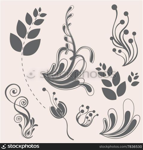 Beautiful floral design elements- Great for textures and backgrounds for your project!
