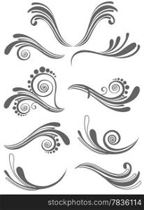 Beautiful floral ornament elements Great for textures and backgrounds for your projects!