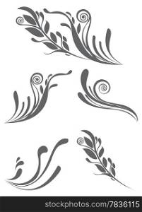 Beautiful floral ornament elements Great for textures and backgrounds for your projects!
