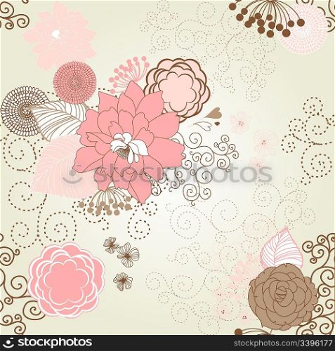 Beautiful floral seamless background