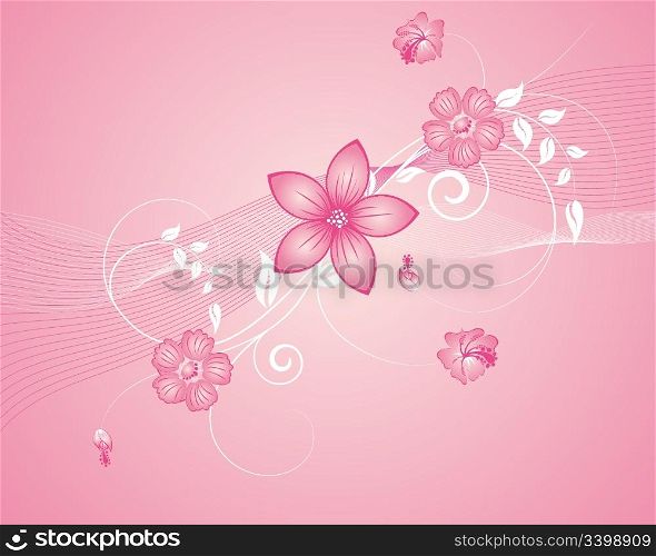 Beautiful floral vector background for design use