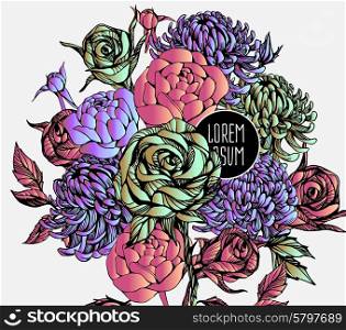 Beautiful flower background art. Decorative floral elements. beautiful flower background art