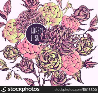 Beautiful flower background art. Decorative floral elements. beautiful flower background art