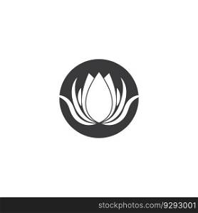 beautiful flower lotus  icon vector illustration template design