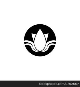 beautiful flower lotus  icon vector illustration template design