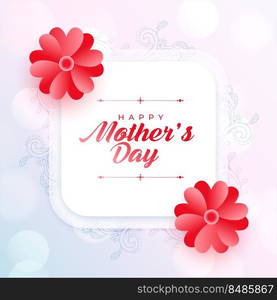 beautiful flower mothers day greeting card for social media