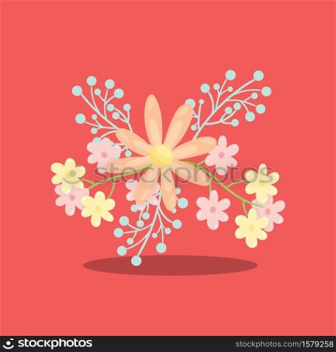 BEAUTIFUL, FLOWER, RED, 09, Vector, illustration, cartoon, graphic, vect