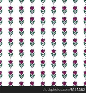 Beautiful flower seamless pattern. Simple outline floral wallpaper. Cute plants endless wallpaper. Design for fabric, textile print, wrapping, cover. Vector illustration. Beautiful flower seamless pattern. Simple outline floral wallpaper.