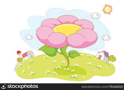 beautiful flowers and garden background