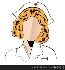 Beautiful friendly and confident nurse , vector illustration