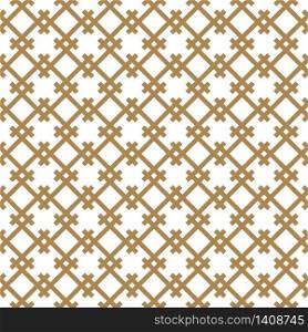 Beautiful geometric pattern, great design for any purpose.Pattern background vector.Thick lines.Gold and white.. Seamless geometric pattern in golden and white.