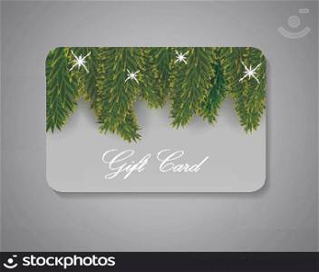 Beautiful Gift Card On Gray Background. Vector Illustration EPS10.. Beautiful Gift Card. Vector Illustration
