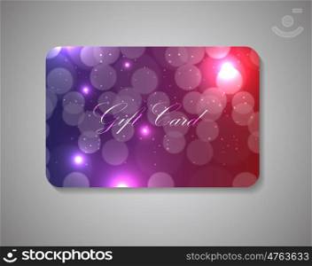 Beautiful Gift Card On Gray Background. Vector Illustration EPS10.. Beautiful Gift Card. Vector Illustration
