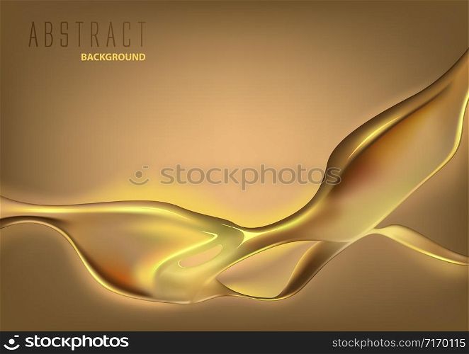 Beautiful Golden Oil Liquid Background