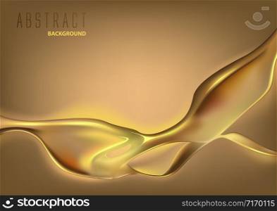 Beautiful Golden Oil Liquid Background