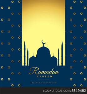 beautiful golden ramadan kareem background