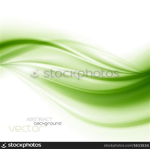 Beautiful Green Satin. Drapery Background, Vector Illustration
