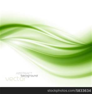 Beautiful Green Satin. Drapery Background, Vector Illustration