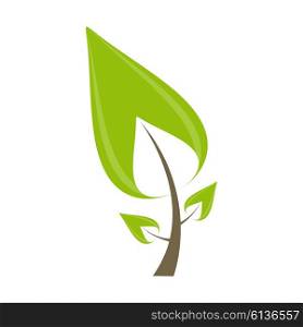 Beautiful Green Tree Icon on a White Background Vector Illustration. EPS10. Beautiful Green Tree Icon on a White Background Vector Illustrat