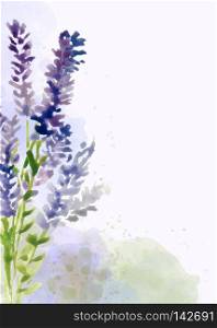 Beautiful hand painted floral background in watercolor style, vector format
