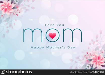 beautiful happy mother’s day flower greeting design