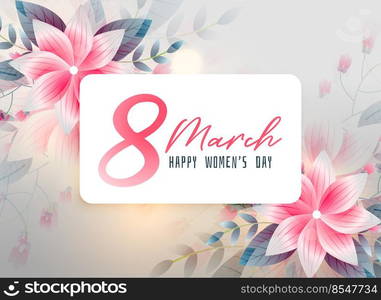 beautiful happy women’s day flower background