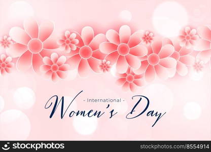 beautiful happy womens day flower background design