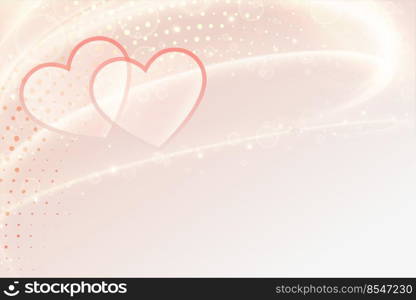 beautiful hearts banner with text space for valentines day