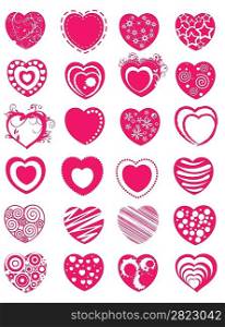 Beautiful hearts for design. Vector.
