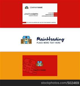 Beautiful Hospital Logo and business card. vertical Design Vector