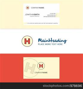 Beautiful Hospital Logo and business card. vertical Design Vector