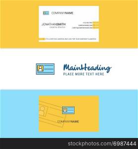 Beautiful ID card Logo and business card. vertical Design Vector