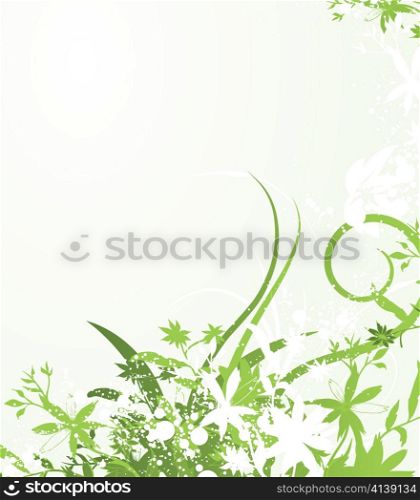 beautiful illustration of a abstract floral background