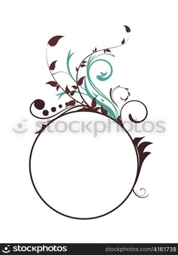 beautiful illustration of a abstract floral frame
