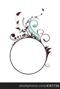 beautiful illustration of a abstract floral frame