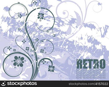 beautiful illustration of an abstract floral background