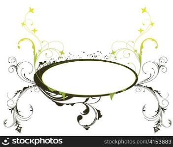 beautiful illustration of an abstract floral frame