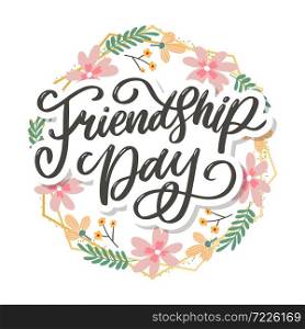 Beautiful Illustration Of Happy Friendship Day,Decorated Greeting Design. Beautiful Illustration Of Happy Friendship Day,Decorated Greeting Card Design.