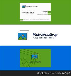 Beautiful Image Logo and business card. vertical Design Vector